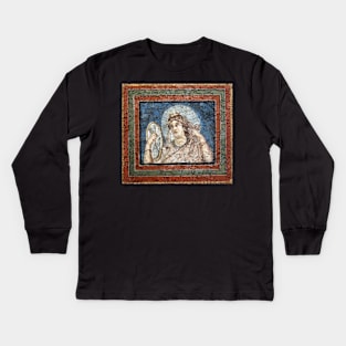 Roman Empress with mirror Kids Long Sleeve T-Shirt